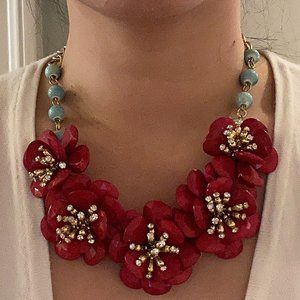 Anthropologie Camellia Bib Necklace